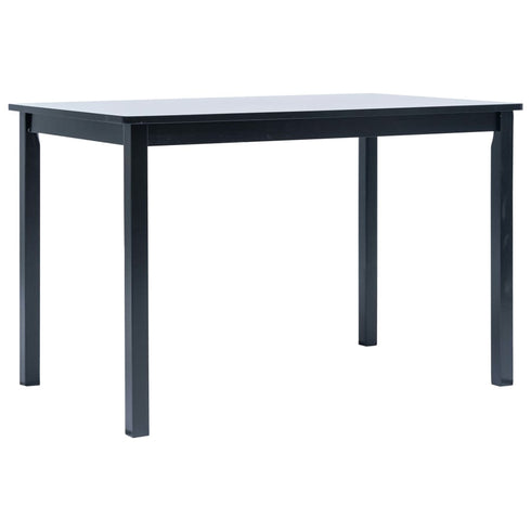 Maison Madeleine -  5 Piece Dining Set Solid Rubber Wood Black